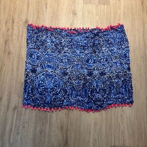 Lilly Pulitzer Vibrant Blue Scarf with Pink Accents